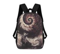 sinyumoney Wolf And Spiral Galaxy Mochila Grande Escolar Para Niños - Perfecta Para Viajes, Trabajo Y Uso Diario 17inch