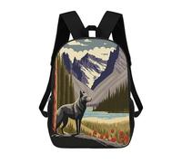 sinyumoney Wolf Art Series Style 9 Mochilas Informales Para Niños, Mochila Escolar Para Adolescentes, Niñas Y Niños, Mochilas Para Libros 17inch