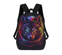 sinyumoney Wolf Astronaut Helmet Art Print Mochila Infantil De 17 Pulgadas, Mochila Escolar Con Estampado 3D De Dibujos Animados Para Niños Y Adolescentes.