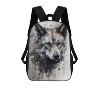 sinyumoney Wolf Beauty Black Ink Mochila Escolar Impresa En 3D Para Niños 17inch Mochilas Para Niños Y Niñas, Mochilas Escolares Para Niños, Mochilas De Viaje
