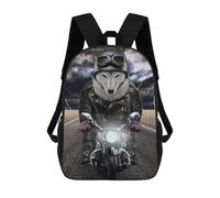 sinyumoney Wolf Biker Thunder Road Mochila Escolar Mochilas Escolares Para Niñas Y Niños Mochila Con Bolsillo Mochila Escolar De Moda Para Niños 17inch