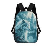 sinyumoney Wolf Castle Moon Night Fantasy 17inch Mochila Escolar Impresa En 3D Para Niños, Mochila Escolar Informal De Moda, Mochilas De Viaje Para Niños Y Estudiantes.