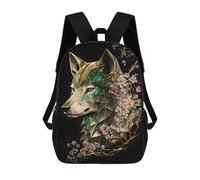 sinyumoney Wolf Cherry Blossoms Dark Mochilas Infantiles Mochila Escolar Mochila Impresa En 3D Para Niños Mochilas De Viaje Bolsas Para Libros Mochila Escolar Para Niños 17inch