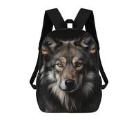 sinyumoney Wolf Cool Animal Portrait Mochilas Para Niños Mochila Escolar De Moda Mochila Escolar Impresa En 3D Para Niños Estudiantes De Primaria Y Secundaria 17inch