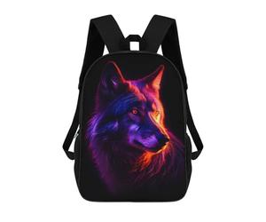 sinyumoney Wolf Dark Neon Colors Mochila Escolar, Mochila Informal, Mochila De Día, Mochila Escolar, De Trabajo, De Viaje Para Niñas, Adolescentes 17inch