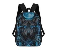 sinyumoney Wolf Dreamcatcher Art Print-2 Mochila Escolar De 17 Pulgadas Impresa En 3D Mochilas Infantiles Mochila Genial Impresa En 3D Para Niños De Primaria Y Secundaria