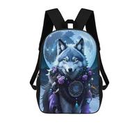 sinyumoney Wolf Dreamscape Mochila Escolar Infantil Estampada Para Adultos Y Niños, Mochila De Viaje Para El Día A Día 17inch