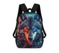 sinyumoney Wolf Eyes Red Vs Blue Mochila Escolar Impresa En 3D 17inch Mochilas De Moda Para Niños, Mochilas Escolares Para Niños De Primaria Y Secundaria