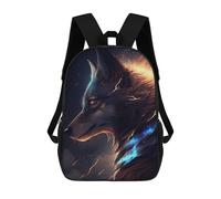 sinyumoney Wolf Face Anime Animal Mochila Escolar Mochilas Escolares Para Niñas Y Niños Mochila Con Bolsillo Mochila Escolar De Moda Mochila Infantil 17inch