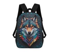 sinyumoney Wolf Face Mochilas Para Niños 17inch Mochila Escolar Mochila Escolar Impresa En 3D Para Niños De Primaria Y Secundaria