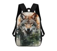 sinyumoney Wolf Folk Mochila Escolar Infantil Con Impresión 3D, Mochila Escolar Informal Para Niños De Primaria Y Secundaria 17inch
