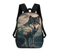 sinyumoney Wolf Forest Husky Dog Mochila Escolar Ligera Para Aeropuerto, Estudiantes Universitarios, Mochila Para Adolescentes, Chicas, Chicos, Mujeres Y Hombres 17inch