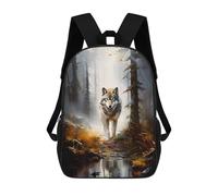 sinyumoney Wolf Forest Mochila De Trabajo Para Portátil, Mochila Para Hombres, Mujeres Y Adolescentes 17inch