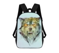sinyumoney Wolf Head Fractal Mochila Infantil Con Impresión 3D, Mochila Escolar Para Niños, Mochila Informal Divertida Para Niños Y Adolescentes 17inch