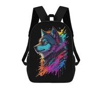 sinyumoney Wolf Head Graffiti Mochila Escolar Impresa En 3D Para Niños Y Niñas, Mochila Para Portátil Para Niños/estudiantes/adultos 17inch