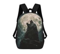 sinyumoney Wolf Howling at Full Moon-6 Mochila Escolar Resistente Al Agua, Mochila De Viaje, Bolsa Para Computadora - Perfecta Para Viajes, Trabajo Y Uso Diario 17inch