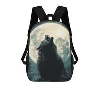 sinyumoney Wolf Howling at Full Moon Poster-1 17inch Mochilas Escolares Impresas En 3D, Mochilas Escolares De Moda Para Niños De Primaria Y Secundaria
