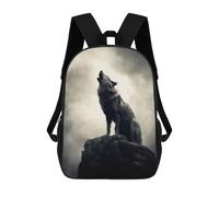 sinyumoney Wolf Howling Mochila Escolar Mochilas Escolares Para Niñas Y Niños Mochila Con Bolsillo Mochila Escolar De Moda Mochila Infantil 17inch
