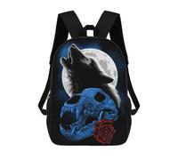sinyumoney Wolf Howling Moon Mochila Infantil, Mochila Escolar Infantil, Mochilas Escolares Impresas En 3D Para Niños Y Estudiantes Adolescentes 17inch