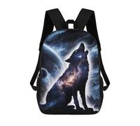 sinyumoney Wolf Howling Silhouette Mochila Escolar Infantil Impresa En 3D Para Niños, Mochilas De Viaje De Alta Capacidad, Bolsas Para Libros, Mochila Escolar Infantil 17inch