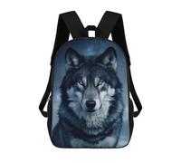 sinyumoney Wolf Husky Dog Galaxy Mochila Con Bolsillo Mochilas Impresas En 3D, Mochilas De Viaje, Mochilas Para Libros, Mochila Escolar Para Niños 17inch