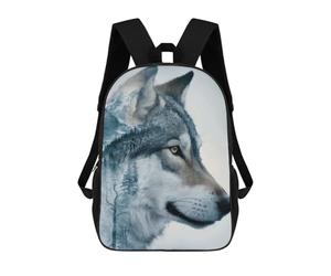 sinyumoney Wolf Husky Dog Mochila Escolar, Mochila De Viaje Resistente Al Agua, Mochila Para Computadora Para Niñas, Niños Y Adolescentes 17inch