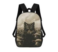 sinyumoney Wolf in Disguise Sheeps Mochila Escolar Resistente Al Agua, Mochila De Negocios Para Hombres, Mujeres Y Adolescentes 17inch