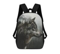 sinyumoney Wolf in Mountain Landscape Mochila Infantil De 17 Pulgadas, Mochila Escolar Con Estampado 3D De Dibujos Animados Para Niños Y Adolescentes.