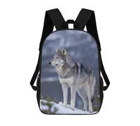 sinyumoney Wolf in Snowy Landscape Mochila Escolar Para Niños, Mochila Escolar De Gran Capacidad Para Niños, Mochila Escolar 3D, Regalos Para Niños 17inch