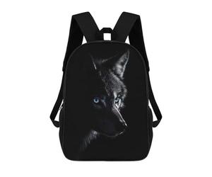 sinyumoney Wolf in The Dark Mochilas Infantiles Impresas En 3D Para Niños, Mochilas Escolares De Moda, Mochilas De Viaje, Mochilas Escolares Para Niños De Primaria 17inch