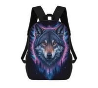 sinyumoney Wolf in The Night Sky Mochilas Escolares Mochilas Escolares De Secundaria Mochila Informal Para El Campus Viajes Al Aire Libre Deportes 17inch