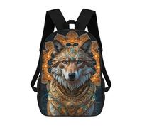 sinyumoney Wolf King Adorned Mochila Escolar Impresa En 3D Para Niños Mochilas De Viaje De Alta Capacidad Bolsas Para Libros Mochila Escolar Para Niños Mochila 17inch