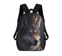 sinyumoney Wolf King Funny Mochila Escolar Para El Trabajo, Negocios, Universidad, Escuela Para Hombres/mujeres 17inch