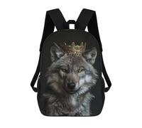 sinyumoney Wolf King Mochila Escolar, Mochila De Viaje Para La Universidad, Mochilas Para Acampar, Aventuras Al Aire Libre Y Viajes Diarios 17inch