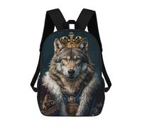 sinyumoney Wolf King Mochilas Para Niños Mochila Escolar Mochila Escolar Impresa En 3D Para Niños Estudiantes De Primaria Y Secundaria 17inch