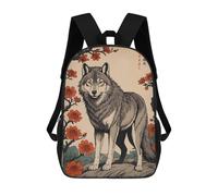 sinyumoney Wolf Mochilas Para Niños, Mochilas Escolares Personalizadas En 3D Para Niños Y Niñas, Mochilas Escolares Grandes, Mochilas Informales Para El Día A Día 17inch