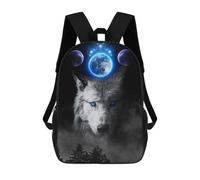 sinyumoney Wolf Moon Mystic Mochila Escolar Infantil Impresa En 3D Para Niños, Mochila De Viaje De Alta Capacidad, Bolsas Para Libros, Mochila Escolar Infantil 17inch