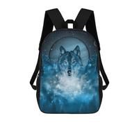 sinyumoney Wolf Moonlit Forest Mochilas Impresas En 3D Para Niños, Mochila Escolar, Mochila De Moda Para Niños De Primaria Y Secundaria 17inch
