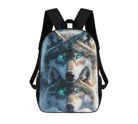 sinyumoney Wolf Mother And Cub Mochila Escolar De Moda Para Estudiantes, Adecuada Para Niños Y Niñas, Mochila Informal Para Viajes Al Aire Libre, Esencial Para El Día A Día 17inch
