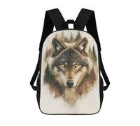 sinyumoney Wolf Mountain Forest Mochila Escolar Infantil De 17 Pulgadas, Mochila Escolar Impresa En 3D Para Niños De Primaria Y Secundaria