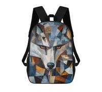 sinyumoney Wolf Oil Painting Mochila Escolar, Mochila De Viaje Para La Universidad, Mochilas Para Acampar, Aventuras Al Aire Libre Y Viajes Diarios 17inch