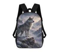 sinyumoney Wolf on Mountain Peak Mochila Escolar Mochila Informal Mochilas De Día Bolsa Escolar Para Trabajo/viajes 17inch