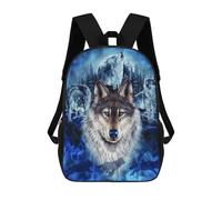 sinyumoney Wolf Pack Moonlit Majesty Mochila Infantil, Mochila Escolar Para Niños, Mochila Escolar Infantil Con Estampado 3D De Dibujos Animados, Mochila De Gran Capacidad Para Niños Y Niñas 17inch