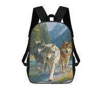sinyumoney Wolf Pack Wilderness Scene Mochilas Escolares Para La Escuela Secundaria, Preparatoria, Universidad Y Viajes Para Hombres, Mujeres Y Adolescentes 17inch