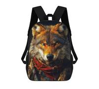 sinyumoney Wolf Portrait Animal Mochila Escolar Grande Resistente Al Agua Para Portátil Para Niños/niñas/adolescentes 17inch