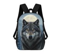 sinyumoney Wolf Portrait Under Moonlight Mochila Escolar Para El Trabajo, Negocios, Universidad Y Escuela Para Niñas Y Adolescentes 17inch