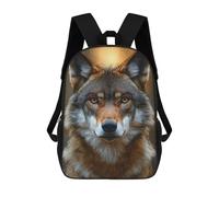 sinyumoney Wolf Portrait with Intense Gaze Mochila Impermeable Para Ordenador Portátil Para Acampada, Aventuras Al Aire Libre Y Viajes Diarios 17inch
