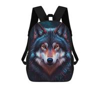 sinyumoney Wolf Portrait with Splashes Mochila Escolar Impresa En 3D Para Niños Y Niñas, Mochila Escolar, Mochila De Viaje Para Niños 17inch