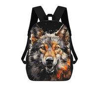 sinyumoney Wolf Portrait with Splashes Mochila Escolar Infantil Impresa En 3D Para Niños, Mochilas De Viaje De Alta Capacidad, Bolsas Para Libros, Mochila Escolar Infantil 17inch