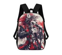 sinyumoney Wolf Rock Star Art Print Mochila Escolar Infantil Impresa En 3D Para Niños, Mochila De Viaje De Alta Capacidad, Mochilas Para Libros De 17 Pulgadas Para Niños